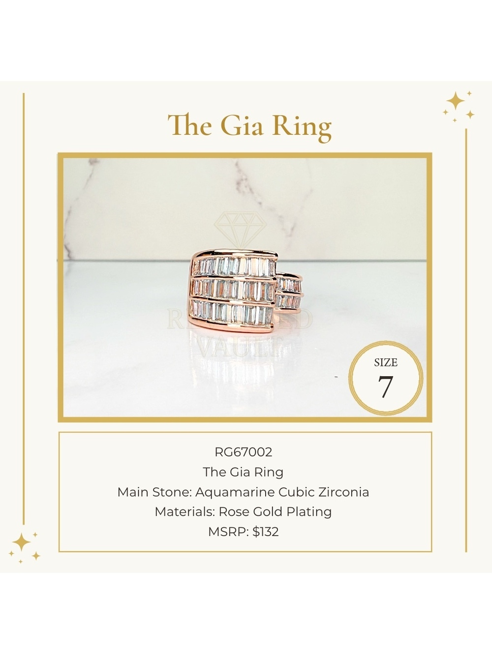 The Gia Ring - Size 7 - March Birthday 2026